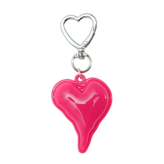 Unique Bargains 1 Pc Stylish Hearts Handbag Charm Bag Accessories Rose Red