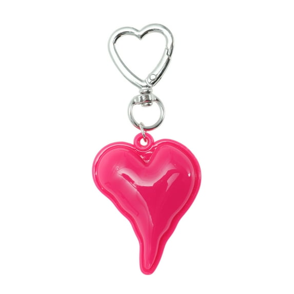 Unique Bargains 1 Pc Stylish Hearts Handbag Charm Bag Accessories Rose Red