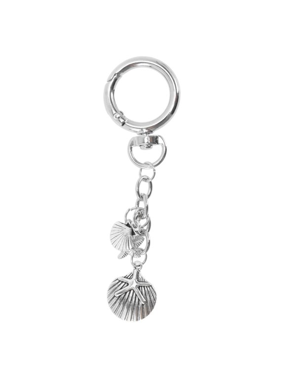 1 Pc Stylish Shell Handbag Charm Bag Accessories 3.74″ Silver Tone