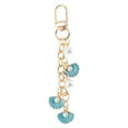 thumbnail image 1 of Unique Bargains 1 Pc Stylish Shell Pearl Handbag Charm Bag Accessories 4.13″ Blue, 1 of 5