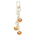 thumbnail image 1 of Unique Bargains 1 Pc Stylish Shell Pearl Handbag Charm Bag Accessories 4.13″ Orange, 1 of 5