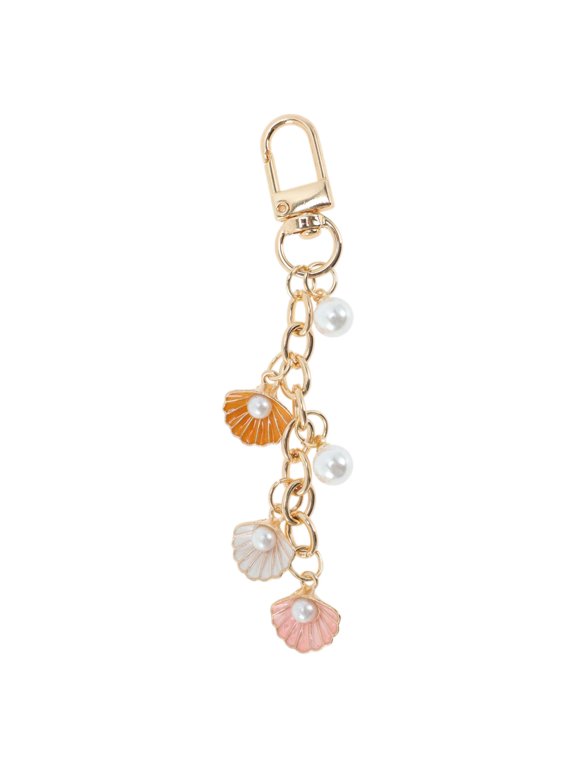 1 Pc Stylish Shell Pearl Handbag Charm Bag Accessories 4.13″ Pink