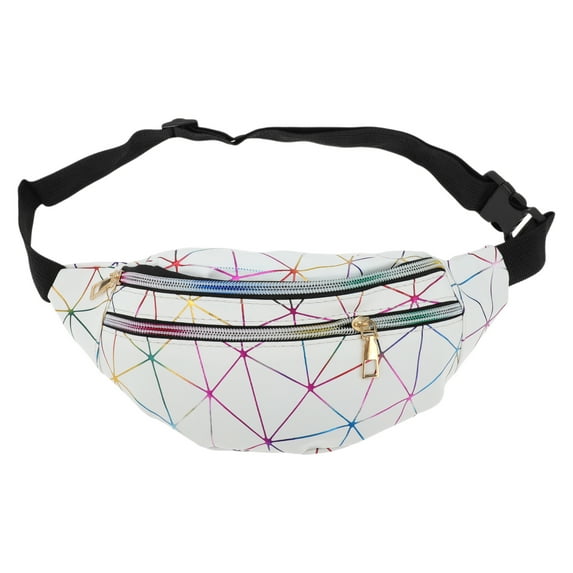 Unique Bargains 1 Pc Stylish Sports Waist Bag Triangle Fanny Pack for Sports White