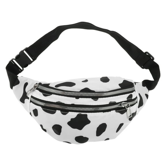 Unique Bargains 1 Pc Stylish Sports Waist Bag Waterproof & Abrasion-Resistant Fanny Pack for Sports Black White