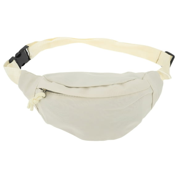 Unique Bargains 1 Pc Stylish Sports Waist Bag Zipper Fanny Pack for Sports Beige