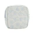 thumbnail image 1 of Unique Bargains 1 Pc Stylish Square Hearts Makeup Bag for Travel Blue Polyester, 1 of 6