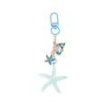 thumbnail image 1 of Unique Bargains 1 Pc Stylish Starfish Mermaid Handbag Charm Bag Accessories 4.45″ Light Blue, 1 of 5