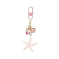 thumbnail image 1 of Unique Bargains 1 Pc Stylish Starfish Mermaid Handbag Charm Bag Accessories 4.45″ Pink, 1 of 5