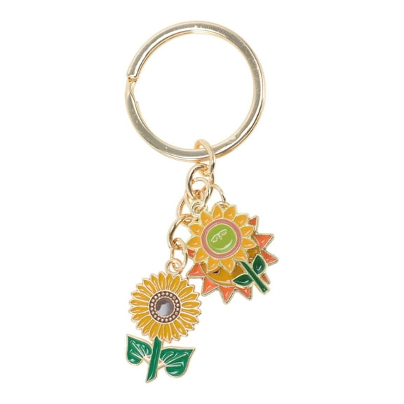 Unique Bargains 1 Pc Stylish Sunflower Sun Handbag Charm Bag Accessories 3.19″ Orange Yellow