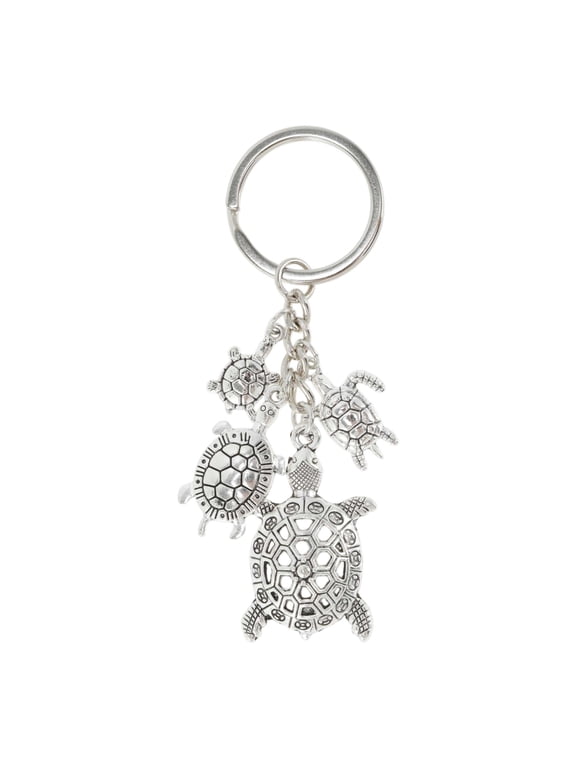 1 Pc Stylish Turtle Handbag Charms Keychains Bag Accessories Silver Tone
