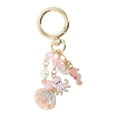 thumbnail image 1 of Unique Bargains 1 Pc Stylish Whale Shell Handbag Charm Bag Accessories 4.29″ Gold Tone Pink, 1 of 5