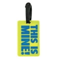 thumbnail image 1 of Unique Bargains 1 Pc THIS IS MINE Pattern Luggage Tag for Travelling Yellow, 1 of 5