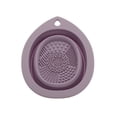 thumbnail image 1 of Unique Bargains 1 Pc Teardrop Shape Makeup Brush Cleaning Mat Dark Purple, 1 of 6
