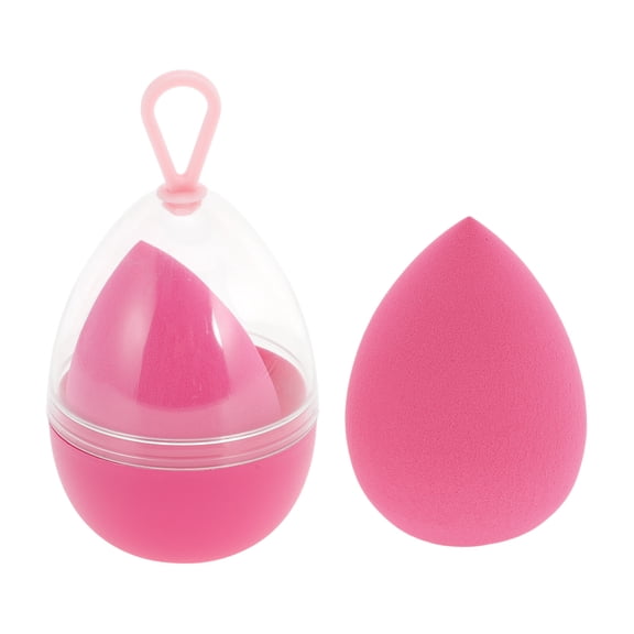 Unique Bargains 1 Pc Teardrop Shaped Powder Puff for Travel Dressing Tables Rose Red Hydrophilic Non-Latex