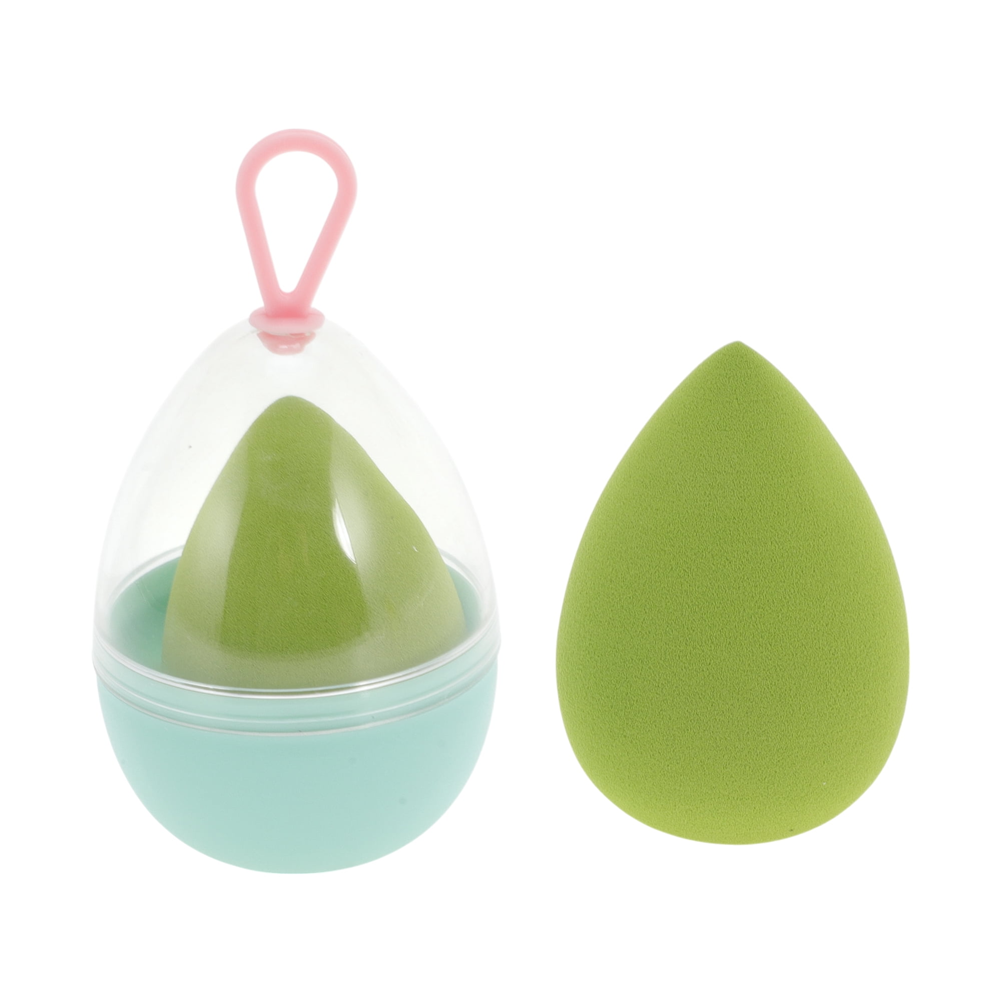 Unique Bargains 1 Pc Teardrop Shaped Puff for Travel Dressing Tables Use Matcha Green