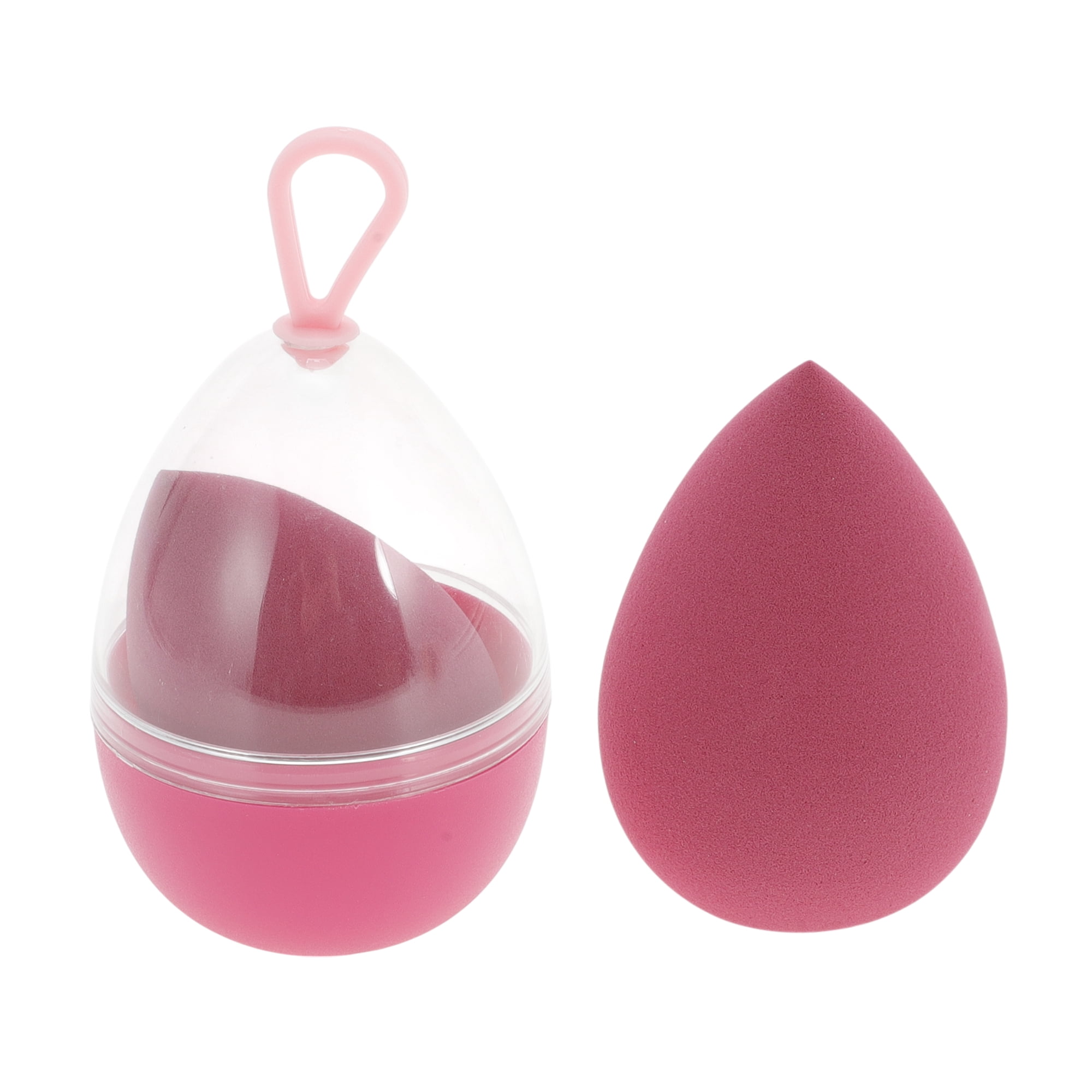 Unique Bargains 1 Pc Teardrop Shaped Puff for Travel Dressing Tables Use Wine Red