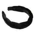 thumbnail image 1 of Unique Bargains 1 Pc Thick Braided flannelette Headband Headwear Hairband for Women 1.2 Inch Wide Black, 1 of 7