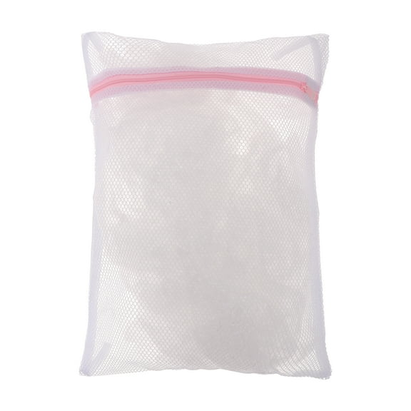 Unique Bargains 1 Pc Thickened Coarse Mesh Laundry Bags for Laundry Room 11.81"x9.06" 1.4L Pink