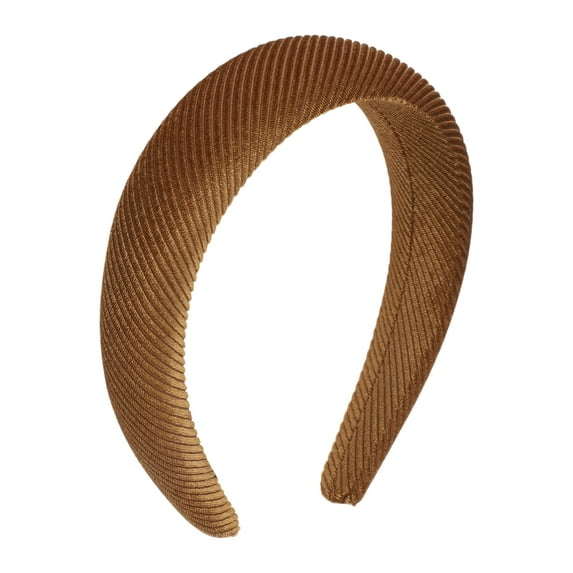 Unique Bargains 1 Pc Thread Solid Headbands for Women Dark Coffee Color