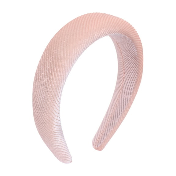 Unique Bargains 1 Pc Thread Solid Headbands for Women Pink