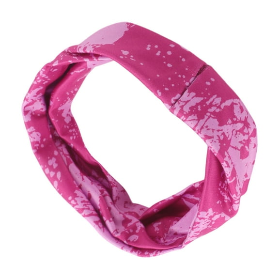 Unique Bargains 1 Pc Tie-Dye Headband for Yoga Pink Purple
