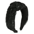 thumbnail image 1 of Unique Bargains 1 Pc Tie Solid Color Headbands for Women Black, 1 of 6