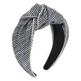 thumbnail image 1 of Unique Bargains 1 Pc Tie Stripes Headbands for Women Black, 1 of 6