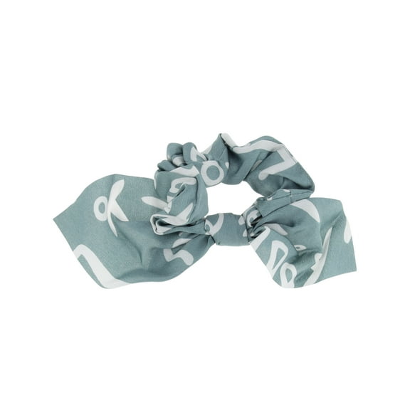 Unique Bargains 1 Pc Tie Triangle Letter Ribbon Scrunchies for Home Lake Blue White