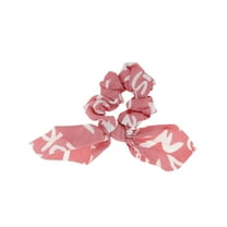 Unique Bargains 1 Pc Tie Triangle Letter Ribbon Scrunchies for Home Pink White