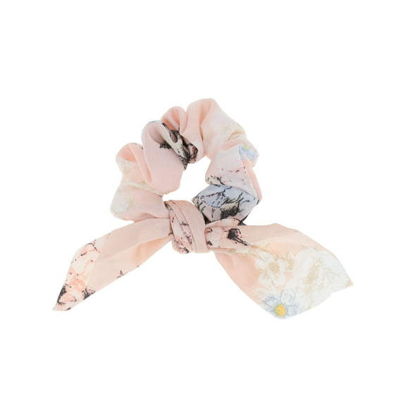 Unique Bargains 1 Pc Tie Triangle Peony Ribbon Scrunchies for Home Pink