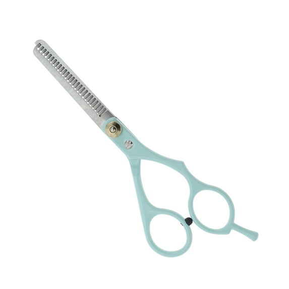 Unique Bargains 1 Pc Tooth Shears Hair Cutting Scissors for Hair Styling Blue, Silver Tone