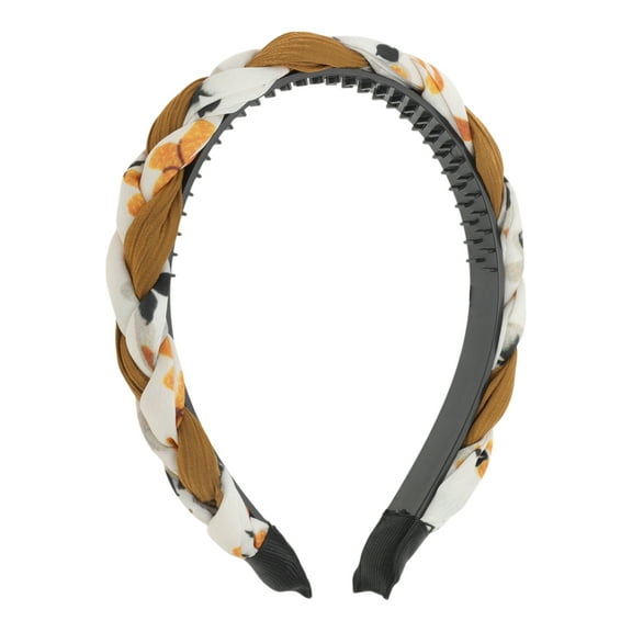 Unique Bargains 1 Pc Toothed Woven Headbands for Women Camel