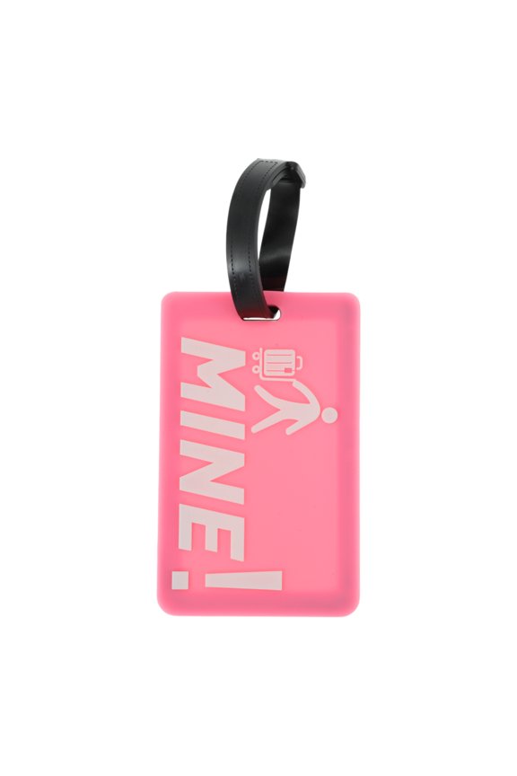 1 Pc Trash Can Pattern Luggage Tag for Travelling Pink