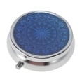 thumbnail image 1 of Unique Bargains 1 Pc Travel Pill Organizer with Mirror 3-compartment Pill Box Blue Purple, 1 of 6