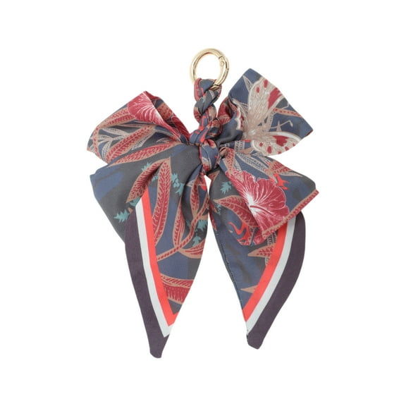 Unique Bargains 1 Pc Trendy Double Layer Bow Handbag Charm Bag Accessories Red Blue