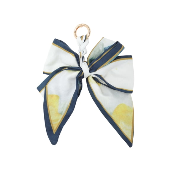 Unique Bargains 1 Pc Trendy Double Layer Bow Handbag Charm Bag Accessories Yellow White Blue