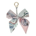 thumbnail image 1 of Unique Bargains 1 Pc Trendy Long Scarf Ribbon Bow Handbag Charm Decorative Keychain Pink, 1 of 5