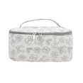 thumbnail image 1 of Unique Bargains 1 Pc Trendy Square Hearts Drawstring Makeup bag for Travel Gray Polyester, 1 of 6