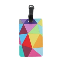 Unique Bargains 1 Pc Triangle Block Pattern Luggage Tag for Travelling Colorful