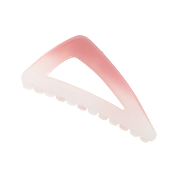 Unique Bargains 1 Pc Triangle Frosted Hair Clips Hairdo Clip for Home Gradient Pink