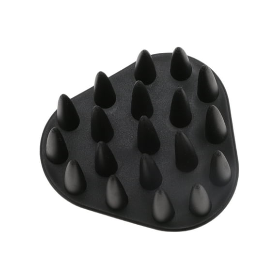 Unique Bargains 1 Pc Triangle Hair Shampoo Brush for Head Massage 3.15"x3.07"x2.36" Black