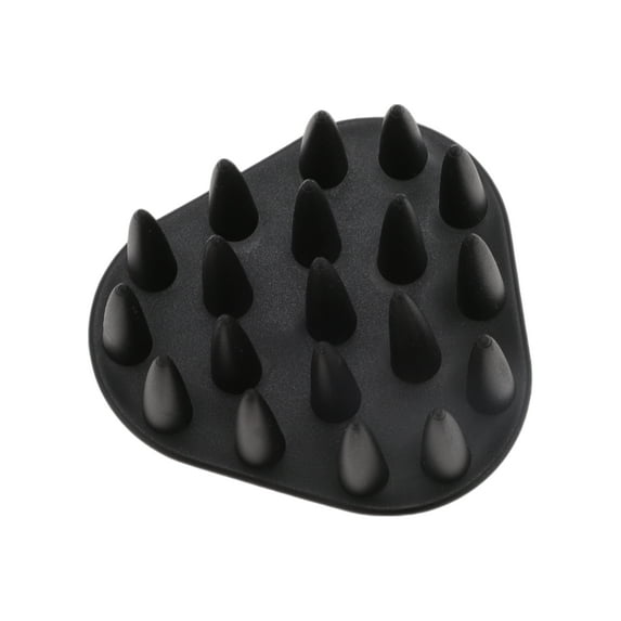 Unique Bargains 1 Pc Triangle Hair Shampoo Brush for Head Massage 3.15"x3.07"x2.36" Black
