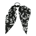thumbnail image 1 of Unique Bargains 1 Pc Triangle Ribbon Letter Hair Elastic Band for Home Black, 1 of 5