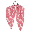 thumbnail image 1 of Unique Bargains 1 Pc Triangle Ribbon Letter Hair Elastic Band for Home Pink, 1 of 5