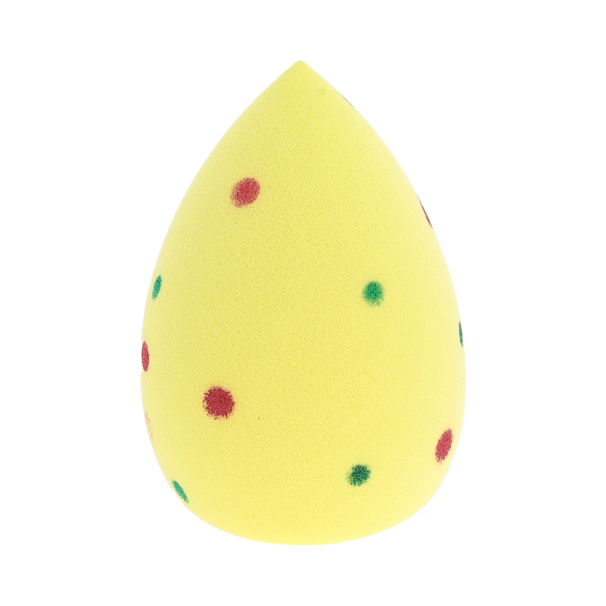 Unique Bargains 1 Pc Two-color Polkadots Face Makeup Sponge for Makeup Yellow
