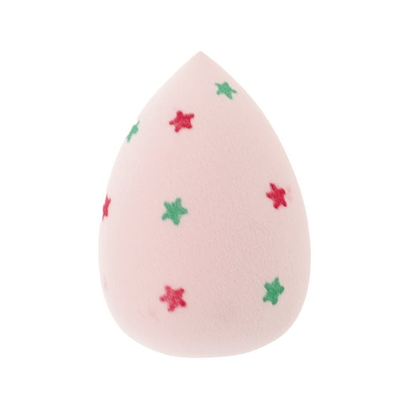 Unique Bargains 1 Pc Two-color Star Face Makeup Sponge for Bedrooms Pink Hydrophilic Polyurethane