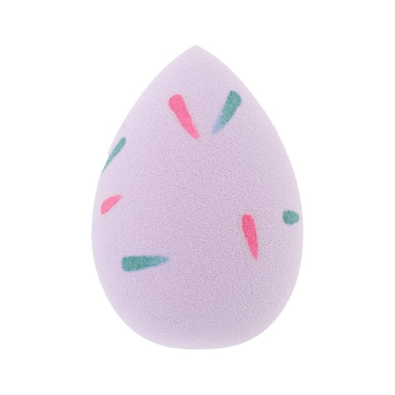 Unique Bargains 1 Pc Two-color Willow Leaf Face Makeup Sponge for Bedrooms Purple Hydrophilic Polyurethane