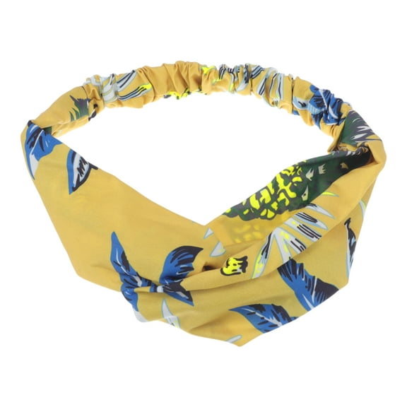 Unique Bargains 1 Pc Unique Bargains Fashion Pineapple Pattern Hairband for Women Yellow