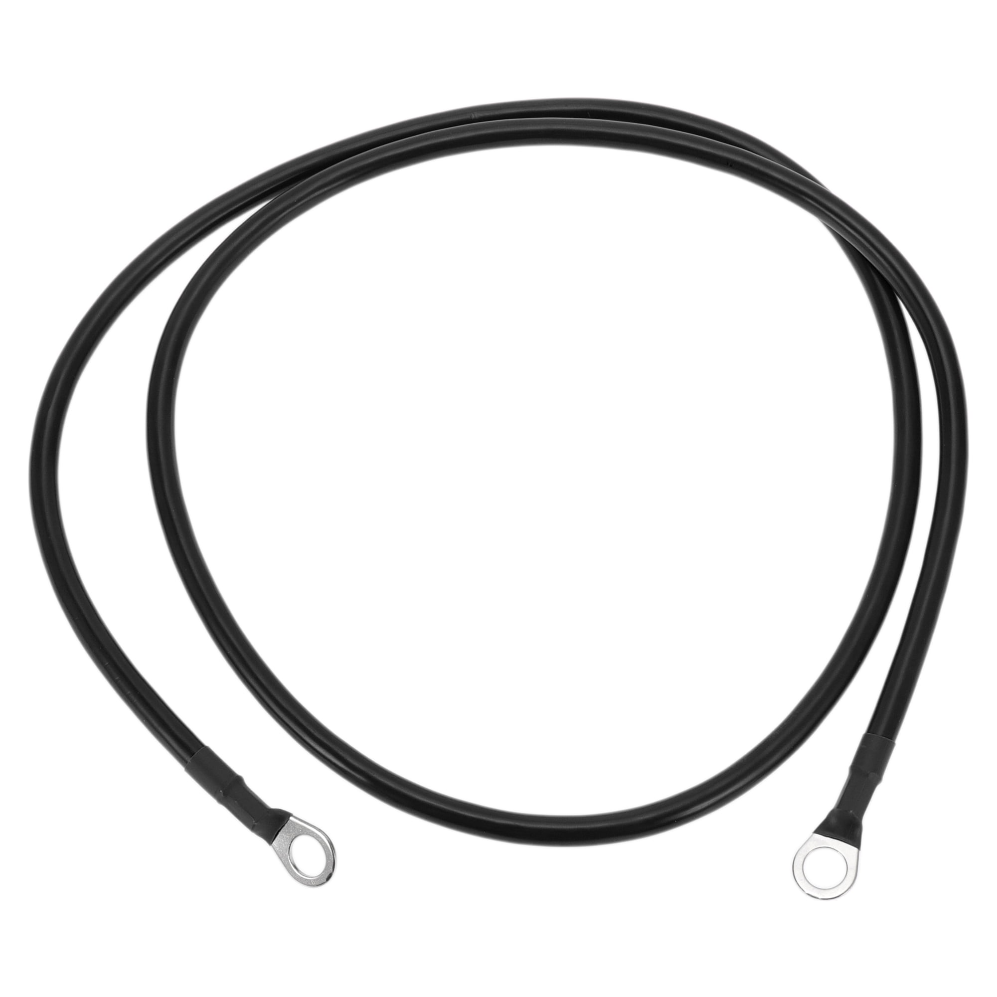 Unique Bargains 1 Pc Universal Battery Inverter Cable 3/8" Lug 1FT Battery Cable 6 AWG Gauge Black Tinned Copper