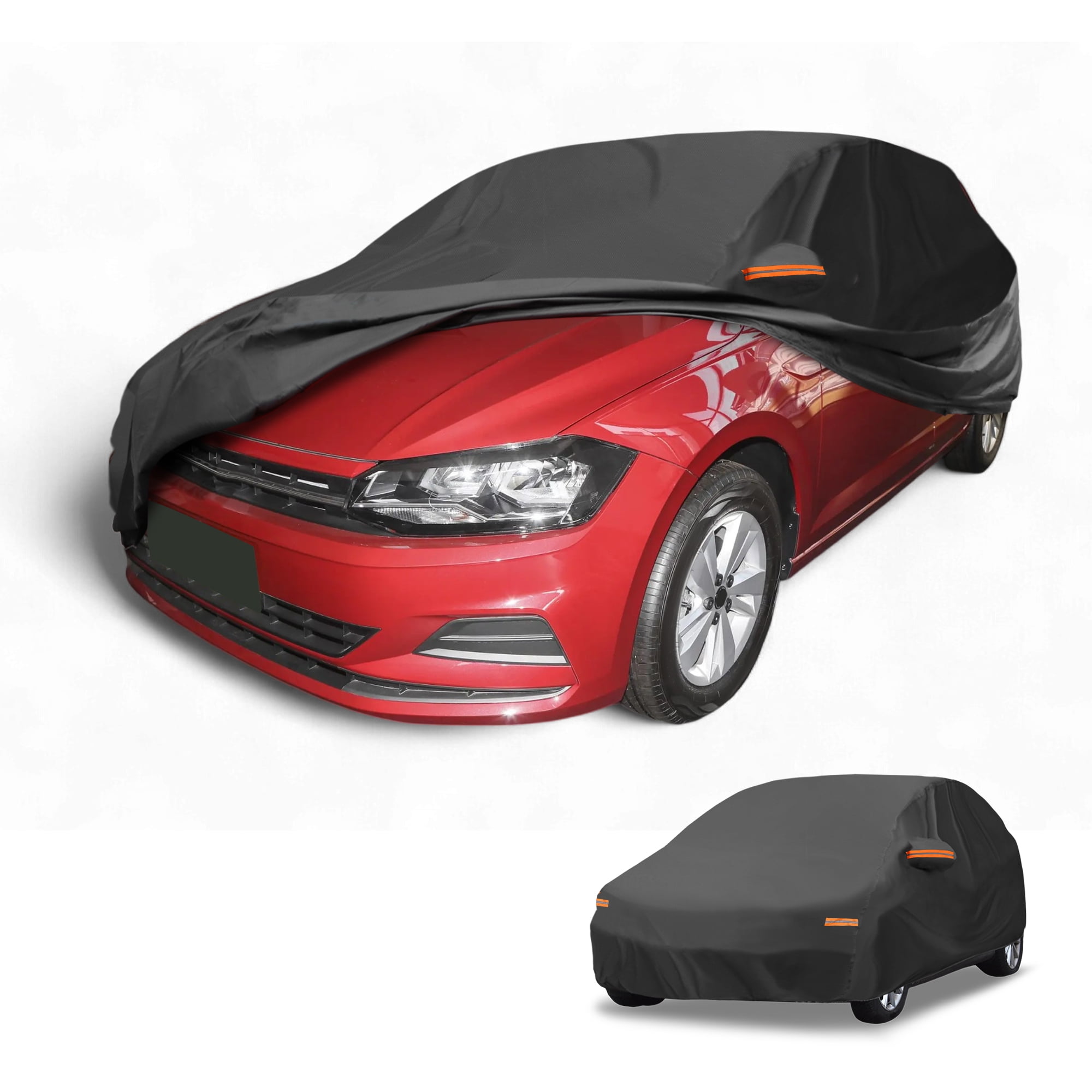 Unique Bargains Universal Waterproof Car Cover 190T-PU Black 165.35"x70.87"x53.15"